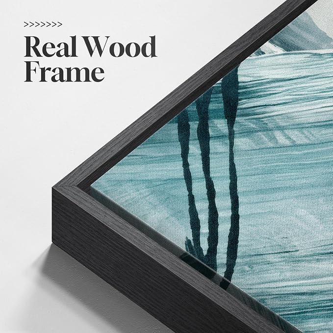 Large Framed Blue Neutral Abstract Wall Art for Living Room, 3 Piece 24x36 | Minimalist picture, Canvas prints, Wood frame, Modern wall painting, Artwork for walls, Wall decor for bedroom dining hallway