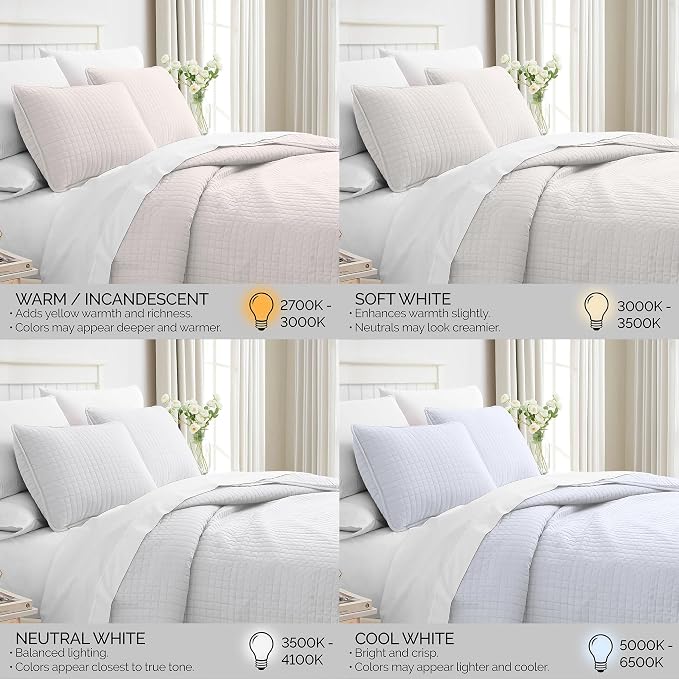 Southshore Fine Living, Inc. Queen Quilt Set, Full Size Bedspread with 2 Matching Pillow Shams, Soft Microfiber Lightweight Quilts, Queen Size Coverlet, Easy Care Quilted Bedding, Light Grey Quilt