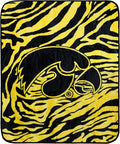 College Covers Iowa Hawkeyes Raschel Throw Blanket, 60 in by 50 in
