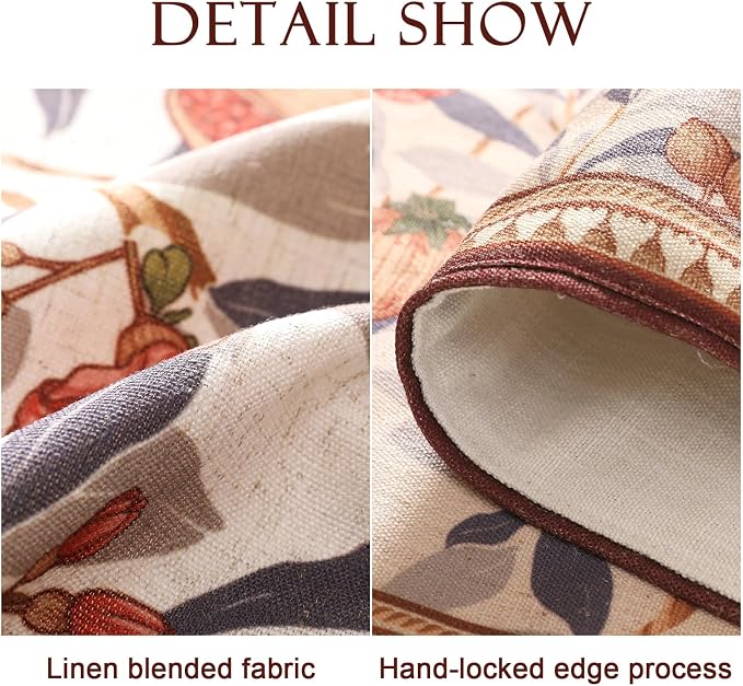 Patdrea Designer French Vintage Linen Table Runner,12"X71" | Elegant Tablerunner 71 Inches Long,Floral Pattern,Thanksgiving Dining Table Decor for Living Room Banquet
