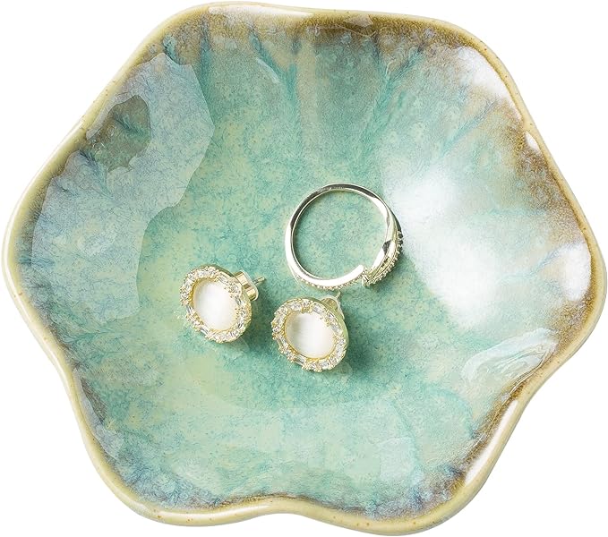 BEUNAIZER Jewelry Dish Tray, Ring Dish, Ceramic Trinket Tray, Key Bowl