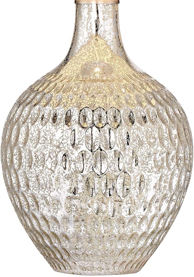 Waylon 28" Tall 3-Way Table Lamp Silver Mercury Glass Table Top Dimmer