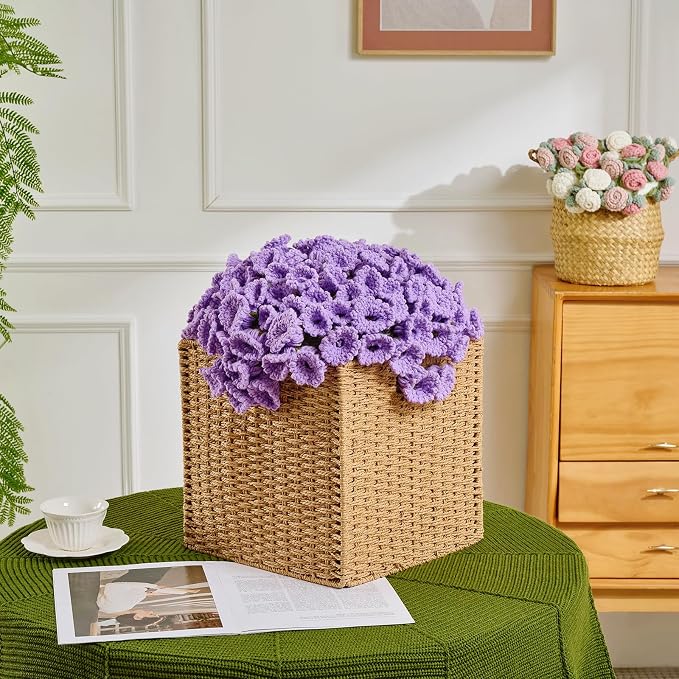 Longhui bedding Hand Crochet Lily of the Valley Blanket, 60” Floral Throw Afghan, Delicate Gift Symbolizing Happiness for Women, Her, Mom - Perfect for Mother‘s Day & Weddings