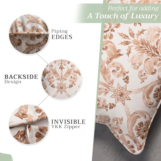Maison d' Hermine Throw Pillow Covers 100% Cotton (18" x 18" - Pack of 1)