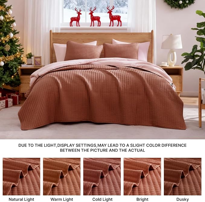 WRENSONGE Queen Quilt-Lightweight Bedspreads Queen Size Quilt Bedding Set | Soft Coverlet with 2 Pillow Shams for All Seasons, Suitable for Bed, Couch, 3 Pieces, 90"x94"