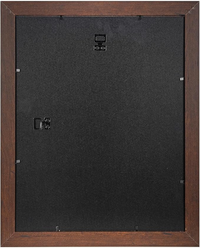 kennethan Picture Frame, Dark Brown, 11x14 inches, 2 Pcs in 1 Set, Matted, Wall Mount
