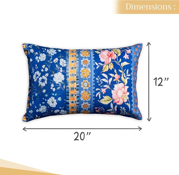 Maison d' Hermine Throw Pillow Covers 100% Cotton (12" x 20" - Pack of 1)