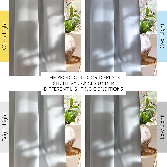 NICETOWN Linen Blend Light Cyan Curtains 96 inches Long, Rod Pocket & Back Tab Light Filtering Semi Sheer Window Treatments Privacy Added Drapes for Living Room, W55 x L96, 2 Panels