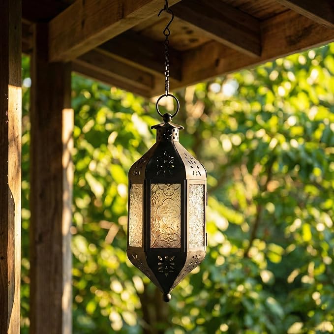 Vela Lanterns Decorative Indoor Hanging Candle Lantern, Clear, 2-Pack