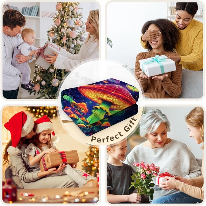 Mushroom Blanket Gifts For Women Girls Mushroom Blanket for Kids Plant Throw Blankets Decor for Home Office for Boys Men Unique Blankets Gift Ideas for Plant Lovers Christmas and Birthday(60X80 Inch)