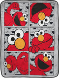 Jay Franco Sesame Street Hip Elmo Throw Blanket - Measures 40 x 50 inches, Kids Bedding - Fade Resistant Super Soft Fleece