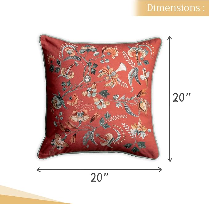 Maison d' Hermine Throw Pillow Covers 100% Cotton (20" x 20" - Pack of 1)