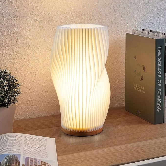 Zenply Vintage Striped Small Table Lamp