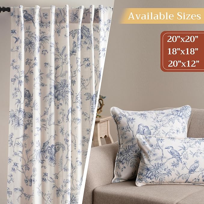 Maison d' Hermine Throw Pillow Covers 100% Cotton (20" x 20" - Pack of 1)