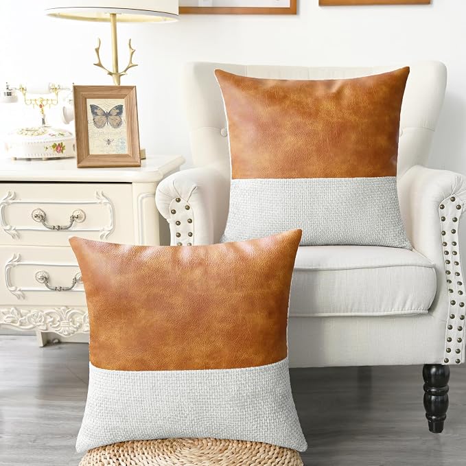 CaliTime Decorative Couch Throw Pillow Covers 18 X 18 Inches Silver Grey