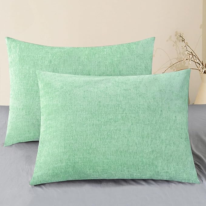 CaliTime Decorative Standard Throw Pillow Covers 26 X 20 Inches Grey Green