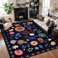 Ciicool Large 5x7 Area Rugs for Living Room Floral Boho Washable Rug | Soft Low-Pile Carpet for Bedroom Dining Room Kids Nursery Home Office Playroom Carpets Decor