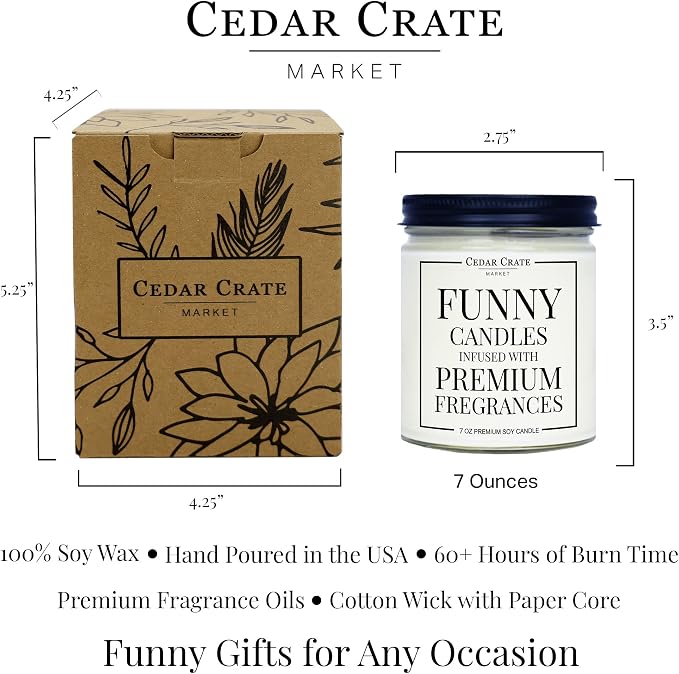 Funny Housewarming Candle Gift, Toasted Marshmallow Scented Soy Candle, 50 Hour Burn, Humorous New Home Present for Neighbor, Friend, or Host, Ready to Gift Box, Clean, Long-Lasting Burn, Made in USA