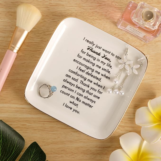 Thank You Gifts for Women, Birthday, Mother's Day, Christmas - Ring Dish