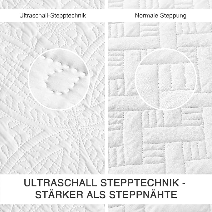 Love's cabin Oversized King Size Quilt Bedding Set White Bedspreads - Oversized King Lightweight Bedspread Comforter - Coin Pattern Coverlet for All Season - 3 Pieces (1 Quilt, 2 Pillow Shams)