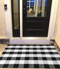 UKELER Buffalo Check Rug 59''x35.4'' Cotton Woven Farmhouse Outdoor Rugs Black White Buffalo Check Rugs for Kitchen, Laundry, Bathroom, Bedroom, Doorway