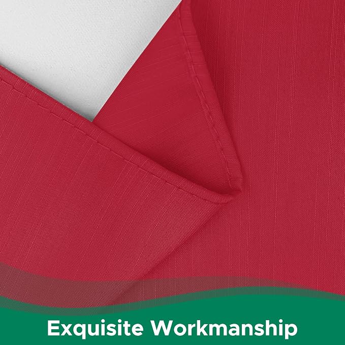 Wrap Around Bed Skirt Dorm Twin & Twin XL 15" Drop-Elastic Dust Ruffle | Adjustable Pleated Bedskirt-Easy Fit Wrinkle Resistant-Washable Hotel Quality-College Dorm Apartment Guest Bedroom Red