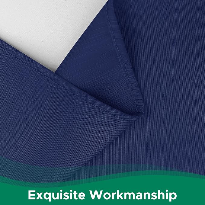 Wrap Around Bed Skirt Full Size Beds 17 Inch Drop-Elastic Dust Ruffle Navy | Adjustable Pleated Bedskirt-Easy Fit Wrinkle Resistant Washable Bed Skirting-Hotel Studio Apartment Home Guest Bedroom Rental