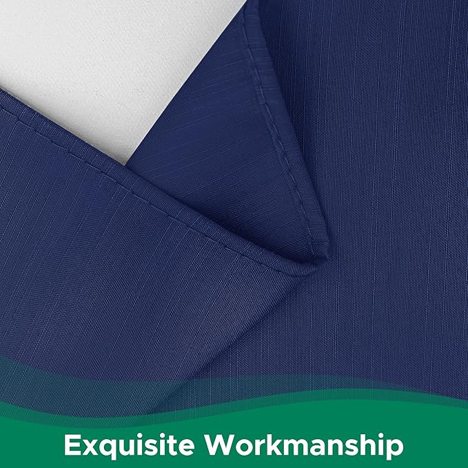 Wrap Around Queen Size Bed Skirt 15 Inch Drop-Elastic Dust Ruffle Navy | Adjustable Pleated Bedskirt-Easy Fit Wrinkle Resistant Washable Hotel Quality Fabric Bed Skirting-Master Guest Bedroom Rental