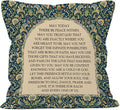Vintage Floral Catholic Throw Pillow Cover 18x18, Christian Decor Pillow Cases for Women, Religious Inspirational Decorative Square Pillowcases for Home Living Room Bedroom Church