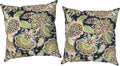 Outdoor Throw Pillow Covers 18x18 Inch, Decorative Pillow Covers for Patio Furniture, Paisley Sapphire Blue Modern Cushion Cases for Garden Couch Home Sofa, Pack of 2