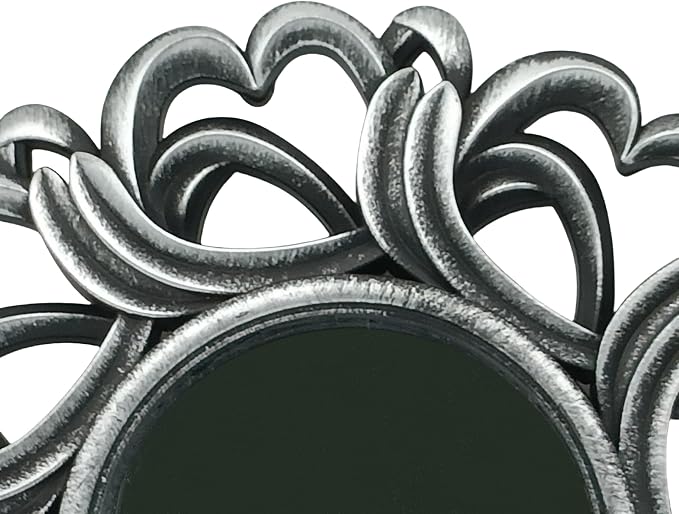 Retro Silver Mirrors for Wall Pack of 3. Round Mirrors. Decorative Mirrors.Small Wall Mirrors for Decor Home Decor Plastic Frames.Glass Mirrors.Make Old Silver Color.