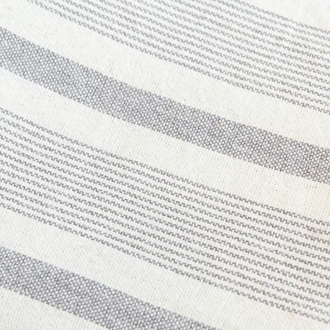 Decorative Grey Ivory Striped Throw with Fringe, Soft Chenille Knitted Farmhouse Lightweight Blanket with Tassels for Couch Sofa Chair Bed Office Home Décor, Gray and Off White,50" x 60"
