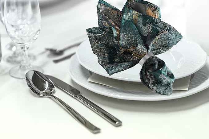 Grey Napkin Rings-10 Pcs Stainless Steel Napkin Rings | Metal Napkin Ring for Table Settings Wedding Christmas Party Dinner Table