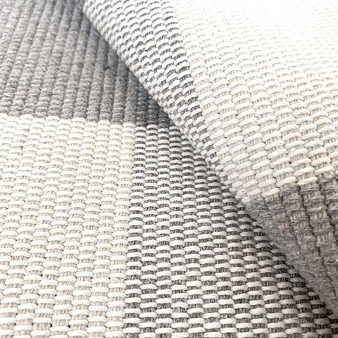 Levinis Grey Buffalo Check Rug 3' x 5' - Retro Farmhouse Lattice Area Rugs - Grey and White Checkered Plaid Rug for Front Porch/Kitchen/Bedroom/Bathroom, (35.4"x 59", Grey and White Plaid)