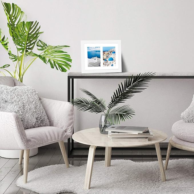 Americanflat 4x6 Double Picture Frame - Engineered Wood - White