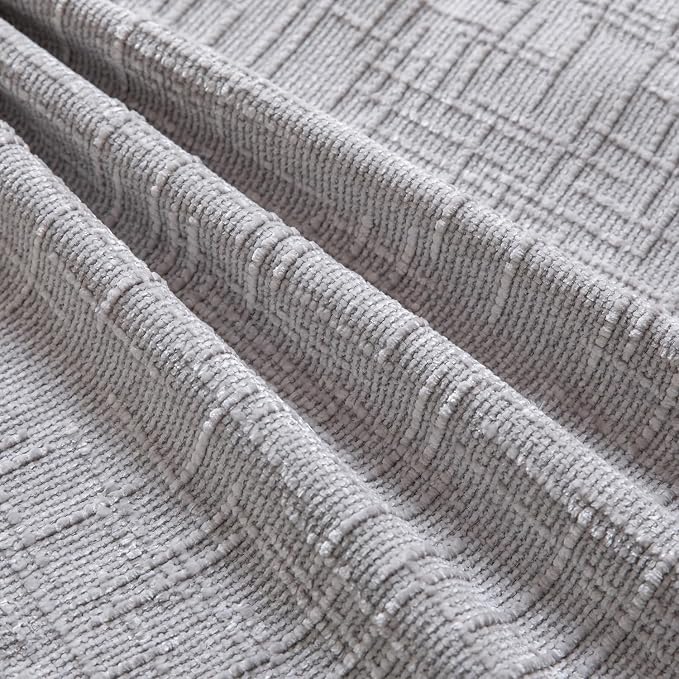 Yaertun Chenille Throw Pillow Covers 26x26 Inch Set of 2 Textured Broadside Soft Cozy Velvet Pillow Covers Modern Farmhouse Boho Decorative Pillow Cases for Couch Bed Sofa Livingroom Light Gray