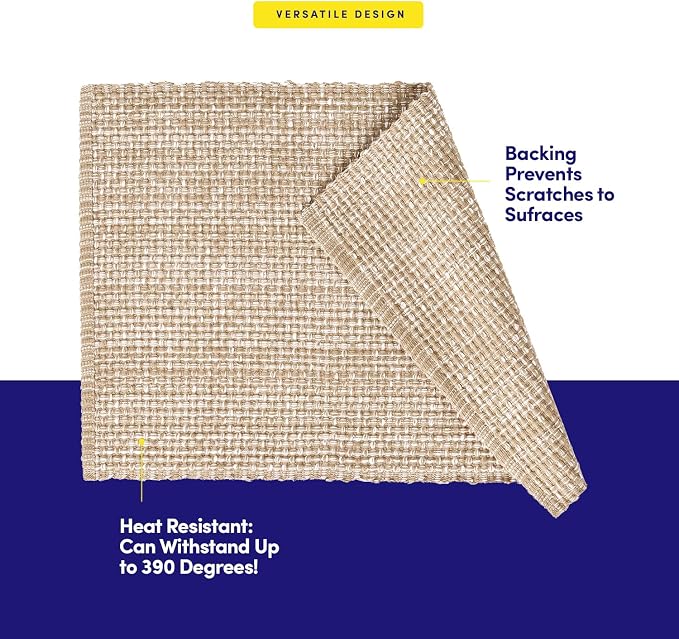 Sweet Home Collection 100% Cotton Placemats for Dining Room Rectangle Two Tone Woven Fabric 13" x 19" Soft Durable Table Mat Set, Set of 6, Eggshell