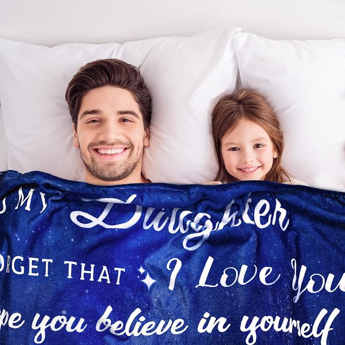 Givetoyou Daughter Gifts from Dad Daughter Birthday Graduation Christmas Valentines Mothers Day Wedding Gifts Gifts for Grown Adult Daughter Throw Blanket 60inx50in