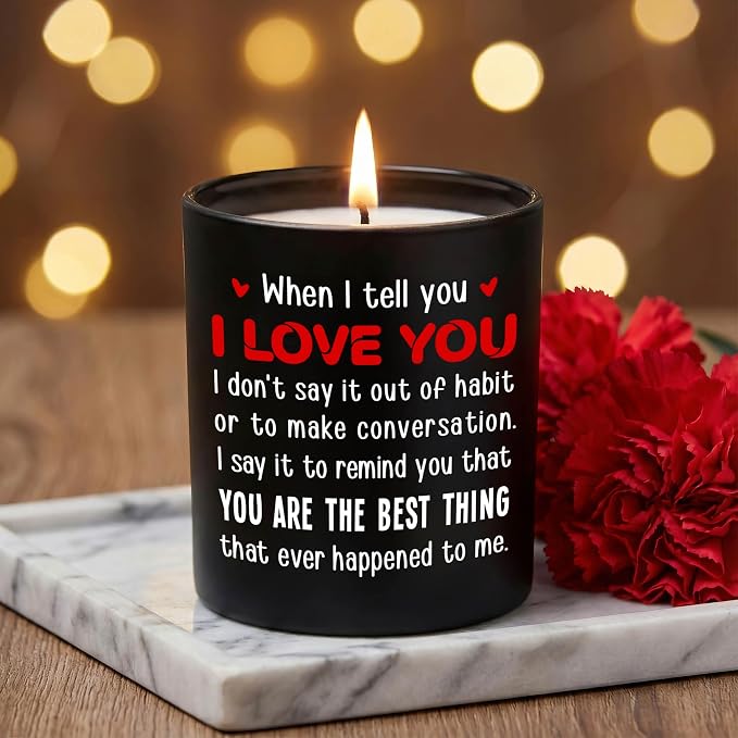 TEEZWONDER Anniversary Couple Gifts - Vanilla Lavender Candle 10 oz