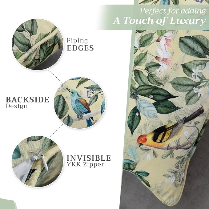 Maison d' Hermine Throw Pillow Covers 100% Cotton (20" x 20" - Pack of 1)