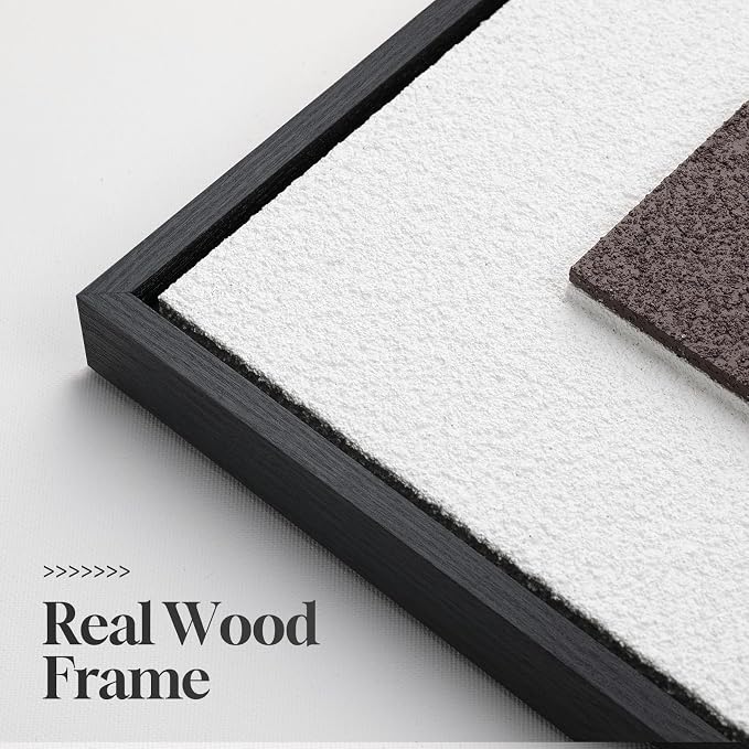 Large 3D Textured Neutral Abstract Framed Wall Art for Living Room, 3 Piece | Wood Frames, Brown and Cream, Set of 3 Sandstone Paintings, 20x30 In Modern Geometric Sculptural Wall Decor Bedroom Office