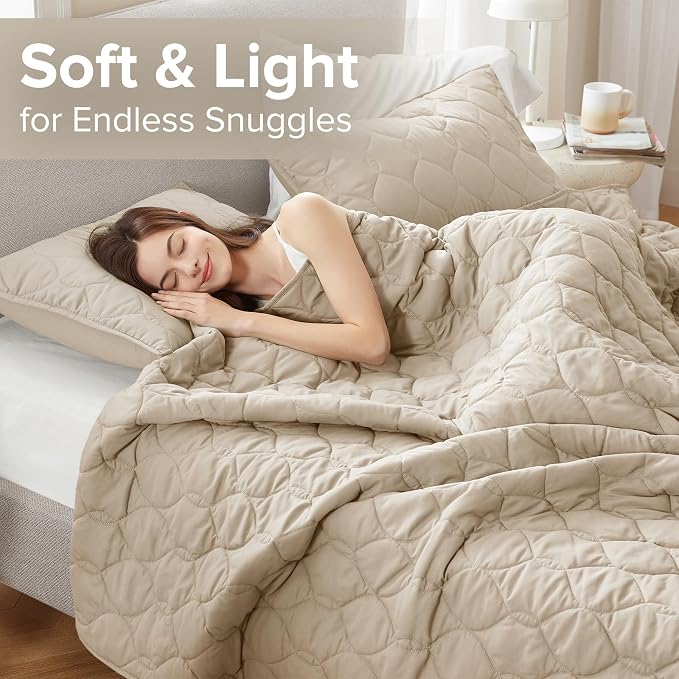 Comfort Spaces Kienna Queen Quilt Bedding Set 3 Piece, 90"x90" Beige Ogee | Soft Cozy Lightweight Summer Coverlet Full Size, Quilted Bedspreads Extra Layer, Modern Casual Bedroom Decor, OEKO-TEX