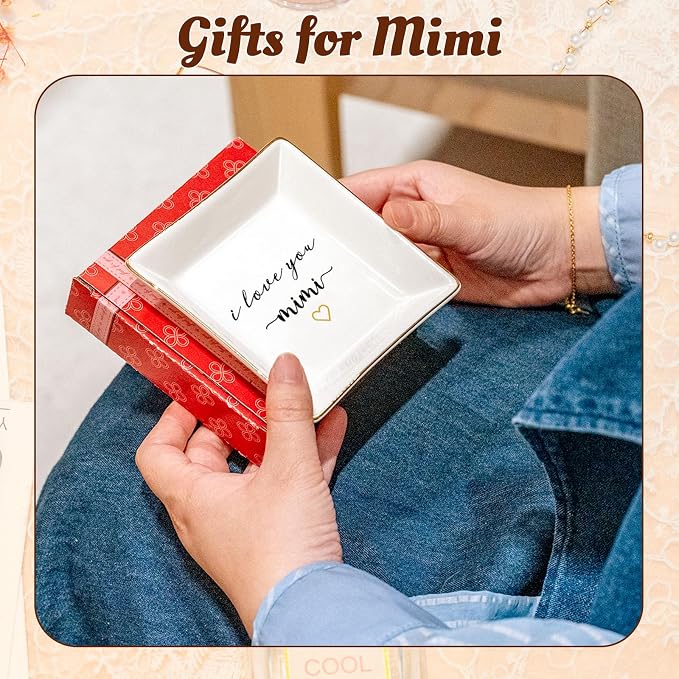 Mimi Gifts Ring Dish I Love You Mimi Jewelry Tray Grandmother Present