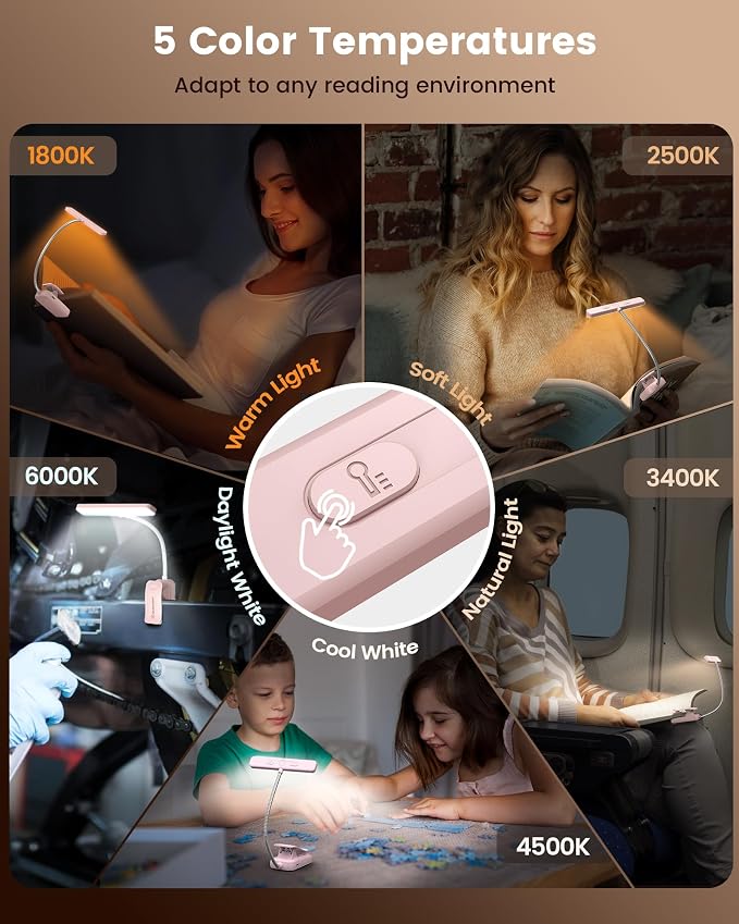 Glocusent 26 LED Reading Lights for Books in Bed, Ideal Gifts for Reader