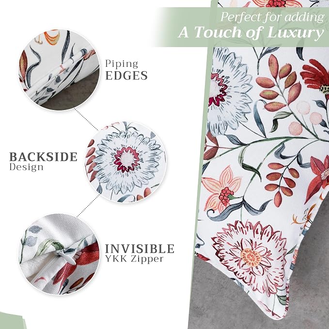 Maison d' Hermine Throw Pillow Covers 100% Cotton (20" x 20" - Pack of 1)