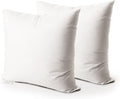 EDOW Throw Pillow Insert, Set of 2 Down Alternative Polyester Square Form Decorative Pillow, Cushion,Sham Stuffer. (White, 26x26)