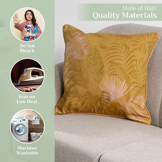 Maison d' Hermine Throw Pillow Covers 100% Cotton (18" x 18" - Pack of 1)