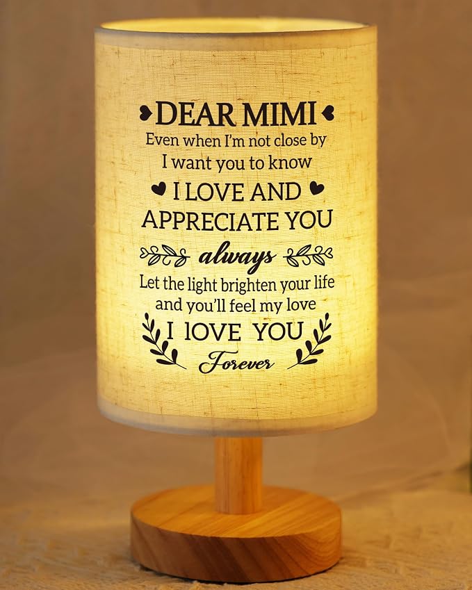 Mimi Gifts from Grandkids, Fabric Bedside Table Lamp Presents