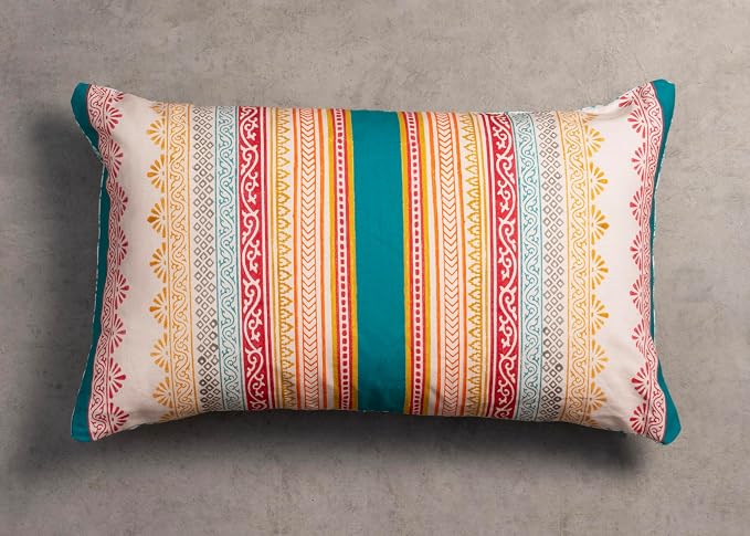 Maison d' Hermine Throw Pillow Covers 100% Cotton (12" x 20" - Pack of 1)