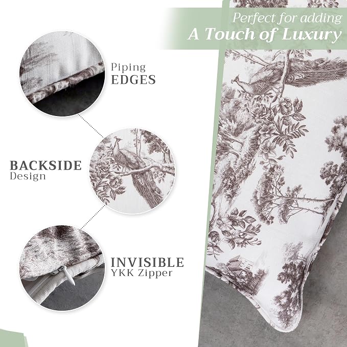 Maison d' Hermine Throw Pillow Covers 100% Cotton (12" x 20" - Pack of 1)